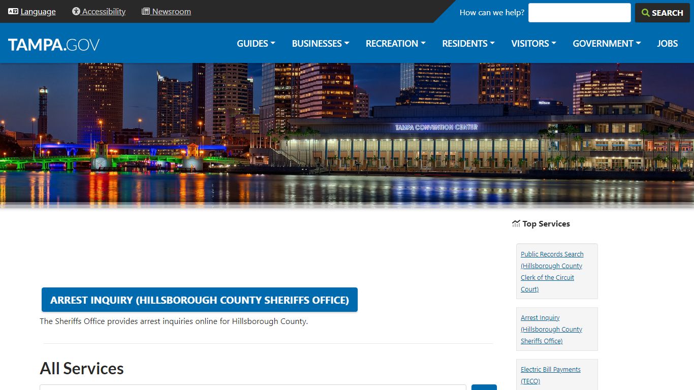 Arrest Inquiry (Hillsborough County Sheriffs Office)